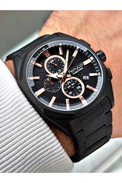Ferrucci Function Fonksiyonlu 3 Atm Su Geçirmez Çelik Kordon Erkek Kol Saati
