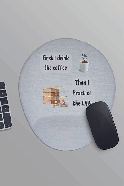qoeuyl boutique Then the Justice Lawyer Law Gift Printed Oval Wrist Support Mousepad