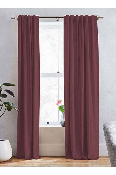 soufa dibaj Velvet Curtain for Bedroom Dining Studio Office - Dark Pink