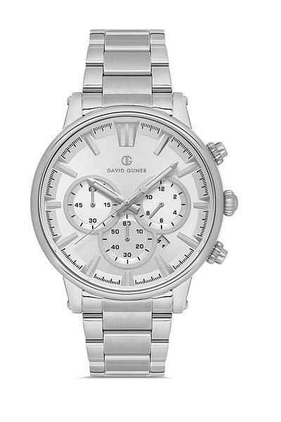 DAVID GUNER Men's Wrist Watch - Steel Cord Design