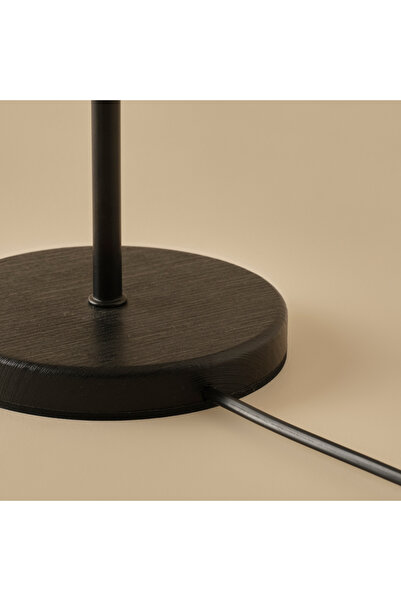 Bella Maison Vita Abajur Konik Başlıklı Antrasit- Siyah (22x17x38 cm)