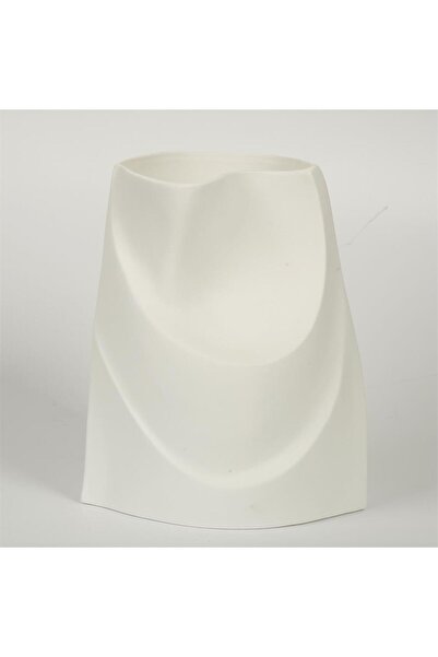 Vitale Бяла ребриста ваза 24*22*31 см AK.JM00022