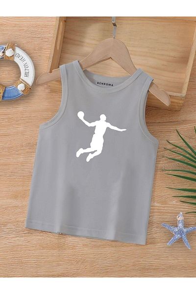BENROMA 1 produs pentru achiziții de 6 și peste Tricou pentru copii fără mâneci imprimat cu personaj de desene animate