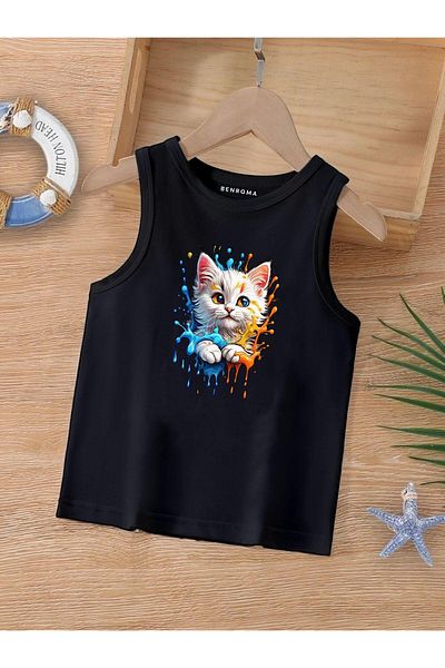 BENROMA 1 tricou este un cadou pentru achiziții de 6 și mai sus în coș - Tricou fără mâneci pentru copii cu imprimeu cu personaje de desene animate