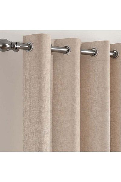soufa dibaj Polyester Curtain for Bedroom Dining Studio Office - Light Pink