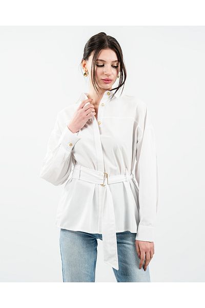 maf collection Cămașă de damă cu centură albă