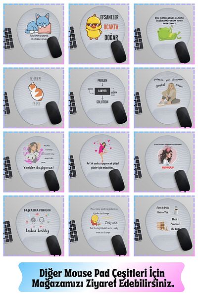 qoeuyl boutique I'M so Hungry I'M so Hungry Funny Fun Printed Oval Wrist Support Mousepad