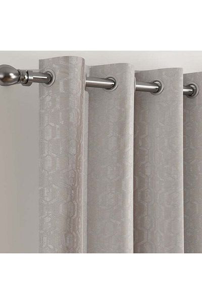 soufa dibaj Polyester Curtain for Bedroom Dining Studio Office - Grey