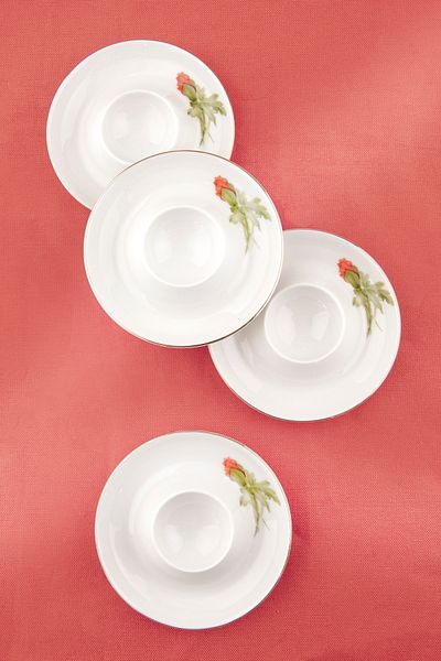 Bursa Porselen Dekor Ferret 4 Pieces Porcelain Egg Cup
