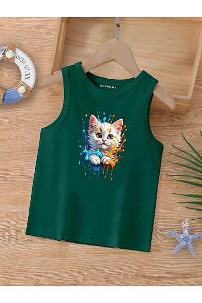 BENROMA 1 tricou este un cadou pentru achiziții de 6 și mai sus în coș - Tricou fără mâneci pentru copii cu imprimeu cu personaje de desene animate