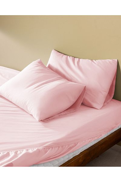 Madame Coco Manon King Size 100% Cotton Ranforce Fitted Sheet Set - Powder