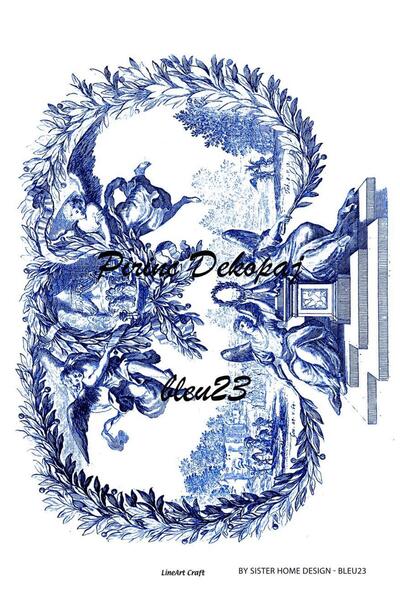 LİNEART Lineart Pirinç Dekopaj Blue 23