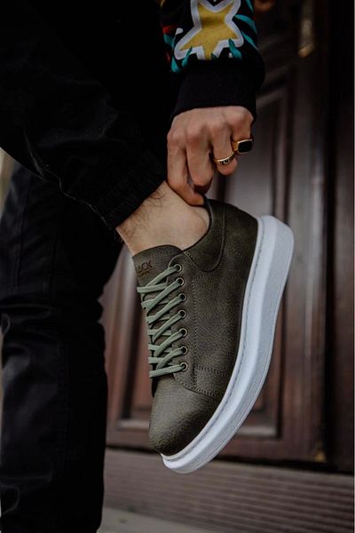 Knack High Sole Khaki Shoes for Daily Use - 044 Model
