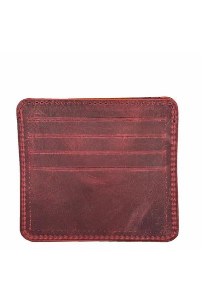 DİGA Crazy Burgundy Genuine Leather 8 Compartment Card Holder