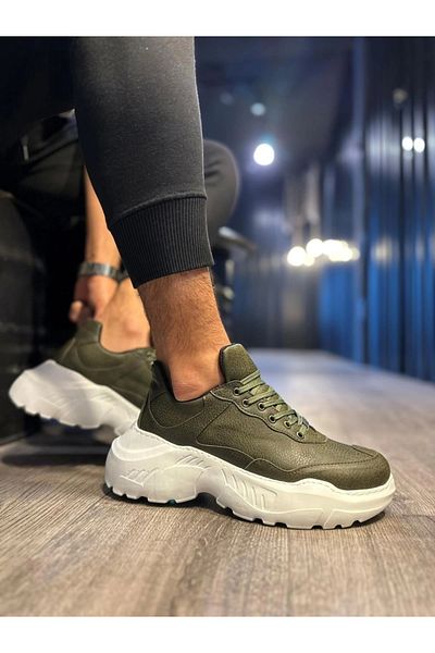 Knack Ανδρικά παπούτσια Casual Khaki με ψηλή σόλα