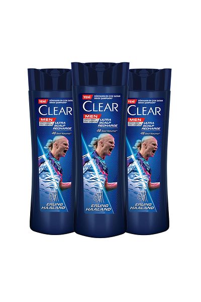 Clear Erling Haaland Shampoo - Effective Against Dandruff 350 ml X3