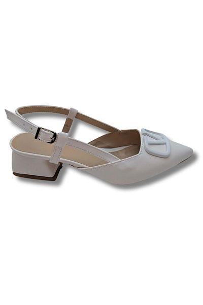 ÇİĞDEM KUNDURA Delicate - Women's Pointed Toe Open Back Heeled Shoes