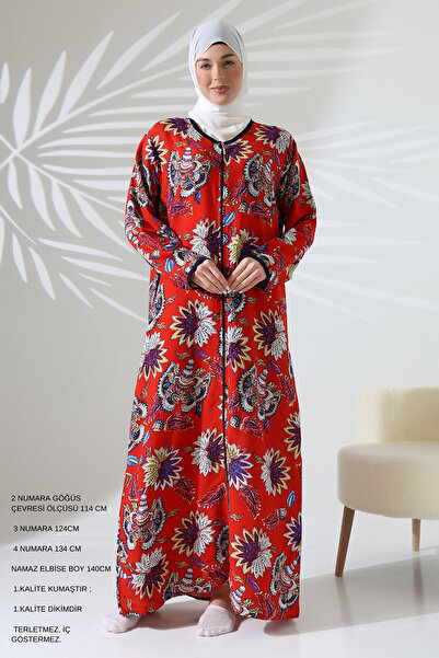 ÖNE BUTİK VİSKON FERMUARLI CEPLİ NAMAZ ELBİSESİ LİKAPA