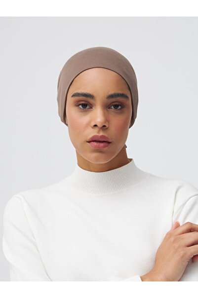 Femple Modest Bağlamalı Düz Bone | Renk: Çöl | Underscarf