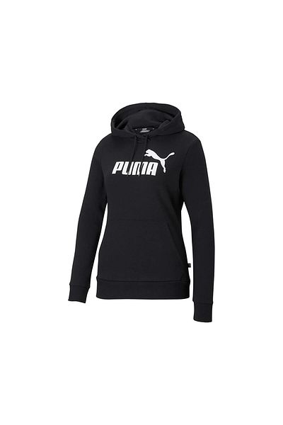 Puma Ess Logo Hoodie Tr (s) Women's Sweatshirt586791 01 Black