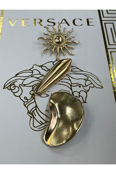 ODDA TASARIM ATÖLYESİ Gold Colored Trend Pinterest Combin Button - 4 cm Cap