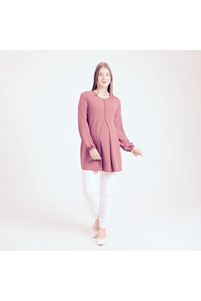 Desen Hamile Giyim Gül Rengi Hamile / Emzirme Bluz