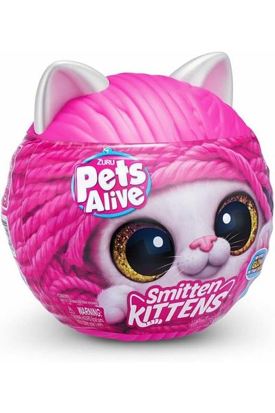 Zuru دمية القطة المحشوة المفعمة بالحيوية من Pets Alive Smitten Kitten رقم 9541