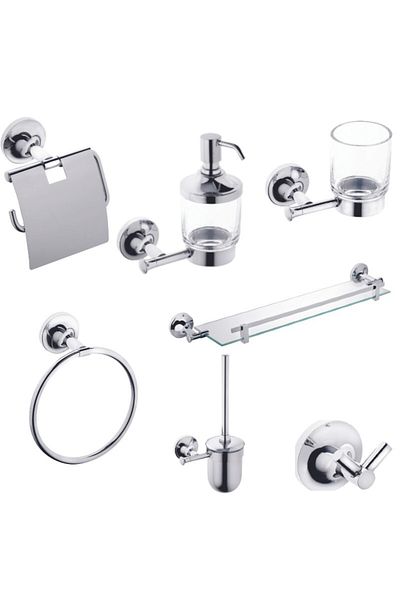 CAMERO Adnoss Camero Paris Toilet Bowl Brush - Paper Holder, Towel Holder, Toothbrush Holder, Soap Dish and Shelf Rack