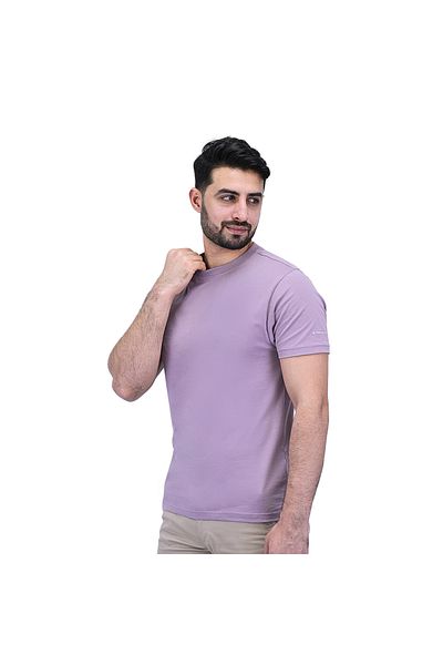 Giordano تي شيرت رجالي ضيق من القطن الجيرسي برقبة دائرية