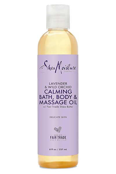 Shea Moisture Lavender & Wild Orchid Banyo, Vücut ve Masaj Yağı 237ML