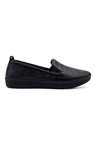 Voyager Model 7232 - Pantofi casual de damă din piele naturală neagră