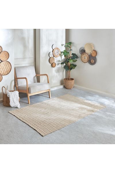 erorex Textura Terreno Jute Cotton Dhurrie - 150x200 cm