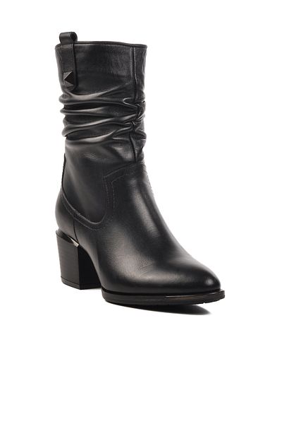 Venüs Black Genuine Leather Women's Boots