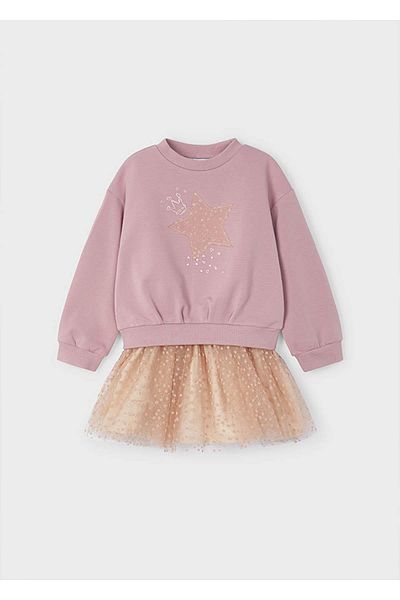 MAYORAL Girl's Winter Sweat Skirt Set - Pink