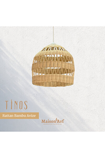 Maison Avf Tinos Rattan Bambu Bohem Tasarım Avize
