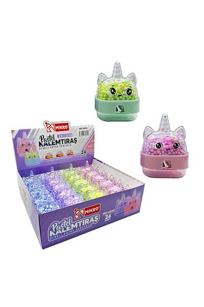 Mikro 2 Pack Unicorn Colored Foam Beaded Pencil Sharpener