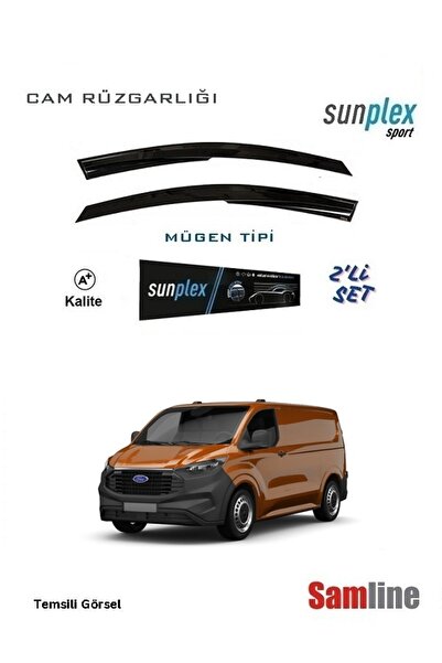 SUNPLEX Ford Transit Custom 2025 Model Yeni Kasa Cam Rüzgarlığı 2'li Set
