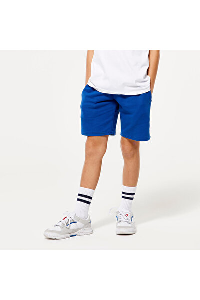 Decathlon Domyos Children's Cotton Sports Shorts - Blue