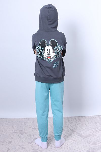 HÇM Boy's Hooded Tracksuit Set - Back Printed, Ribbed F3