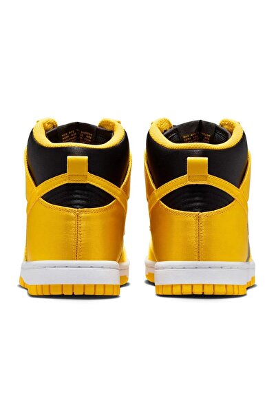 Nike Dunk Low Mid Women Black Yellow Sneaker Günlük Spor Ayakkabı Kadın Siyah Sarı