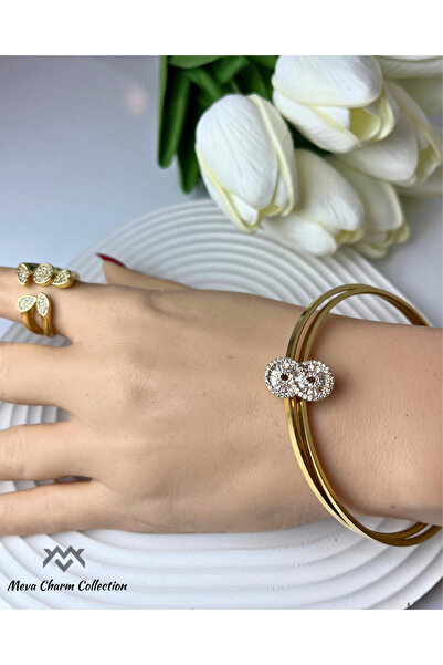 DM Takı Sonsuzluk Figürlü Zirkon Baget Taşlı Çelik Ajda Charmı / Kolye Ucu