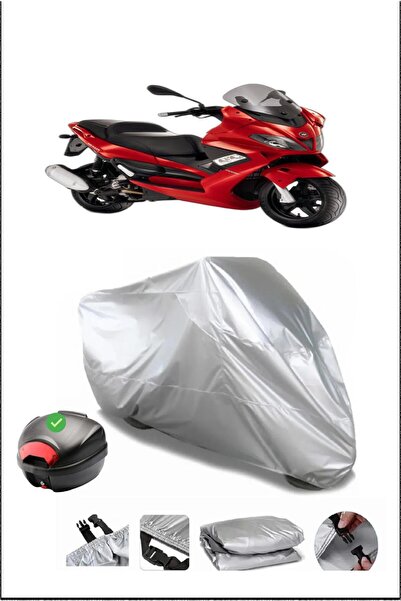 Breen Gilera Nexus250 Rear Bag Compatible Gray Waterproof Canvas (Motorcycle)