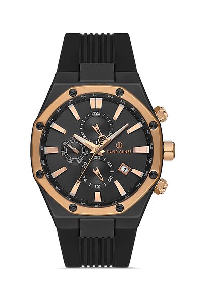DAVID GUNER Men's Wrist Watch Special Production Silicone Band New Season Multifunction