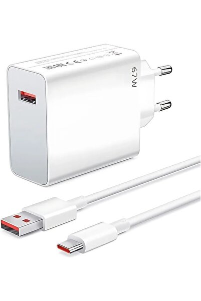 Türker iletişim Realme C55 Uyumlu Şarj Aleti Type-C 67W Turbo Hızlı Şarj Cihazı + Kablo