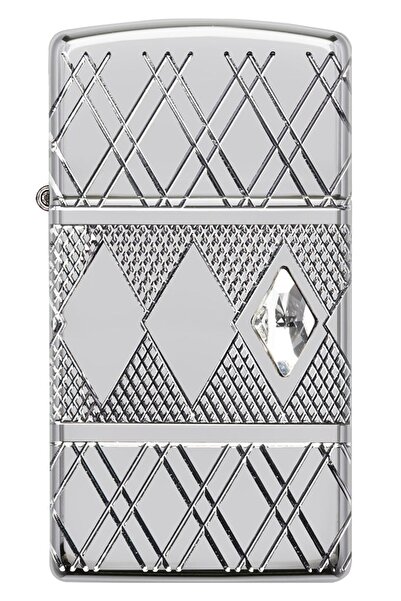 Zippo Elmas Desen Pattern Dizayn Armor® Kasa Slim Çakmak