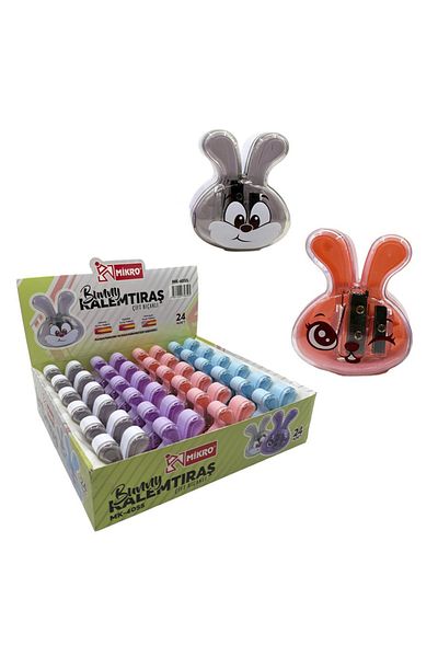 Mikro 2-Piece Bunny Rabbit Figured Double Blade Pencil Sharpener