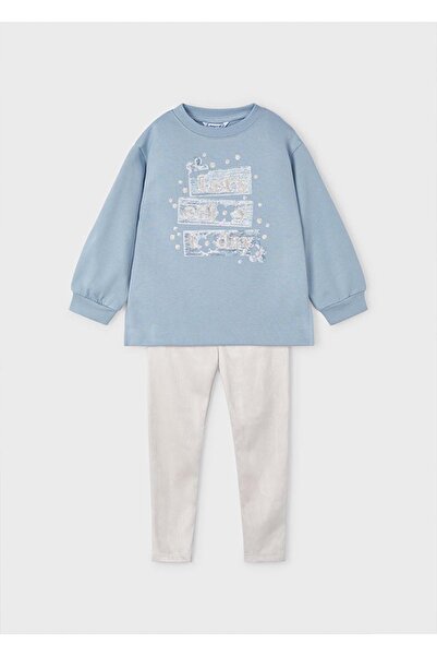 MAYORAL Winter Girls' Sweat Leggings - Blue