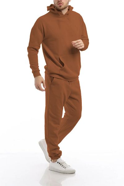 ruNadeS Men's Kangaroo Pocket Tracksuit Set with Inner Door - Goodness Design