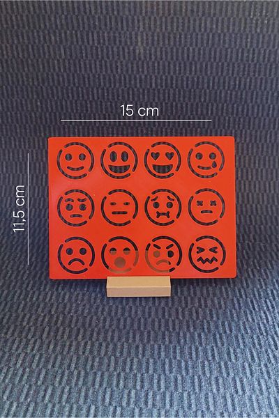 Karmelom Studio Face Expressions Template Ruler - Emotion Icons for Agenda and Notebook Designs