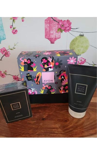 AVON LITTLE BLACK Dress Gift Set 50ml EDP & 150ml Body Lotion New Boxed